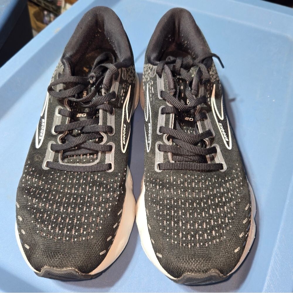 Brooks Black and White Athletic Shoes